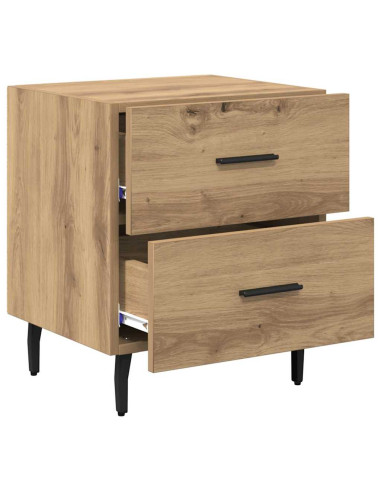 Armadio da Notte 2 pcs Rovere artigianale 40 x 35 x 47,5 cm