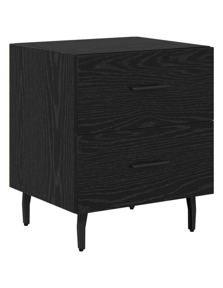Armadio da Notte 2 pcs Rovere nero 40 x 35 x 47,5 cm