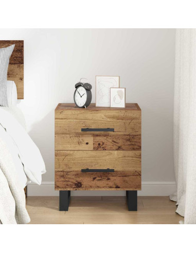 Armadio da Notte con cassetto Legno vecchio 40 x 35 x 47,5 cm