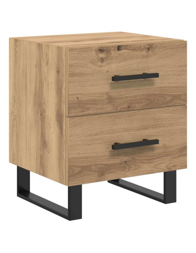 Armadio da Notte 2 pcs Rovere artigianale 40 x 35 x 47,5 cm