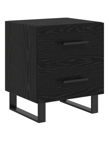 Armadio da Notte 2 pcs Rovere Nero 40 x 35 x 47,5 cm
