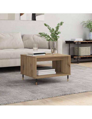 Tavolino da salotto rovere artigianale 60 x 50 x 40 cm