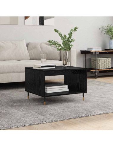 Tavolino da salotto Rovere nero 60 x 50 x 40 cm