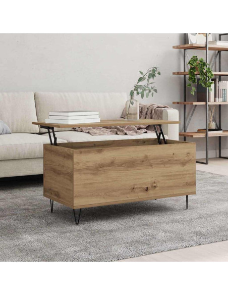 Tavolino da salotto rovere artigianale 90 x 44.5 x 45 cm