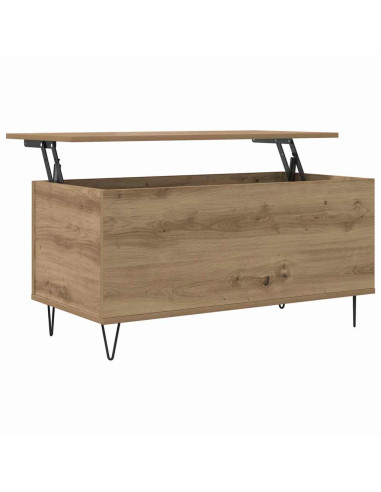 Tavolino da salotto rovere artigianale 90 x 44.5 x 45 cm