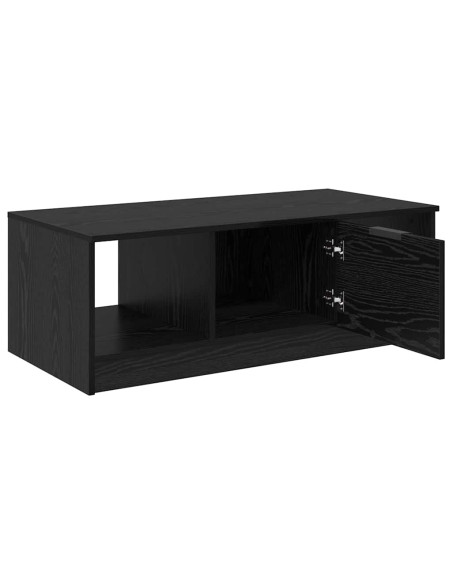 Tavolino da salotto con cassetto Rovere Nero 102 x 50 x 36cm