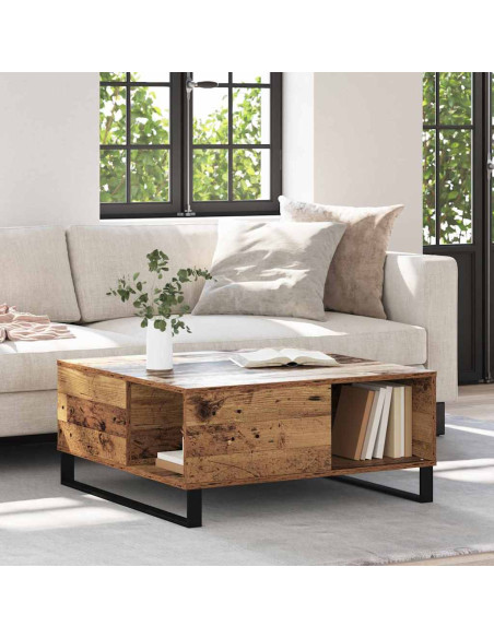 Tavolino da salotto Legno vecchio 80 x 80 x 36.5 cm