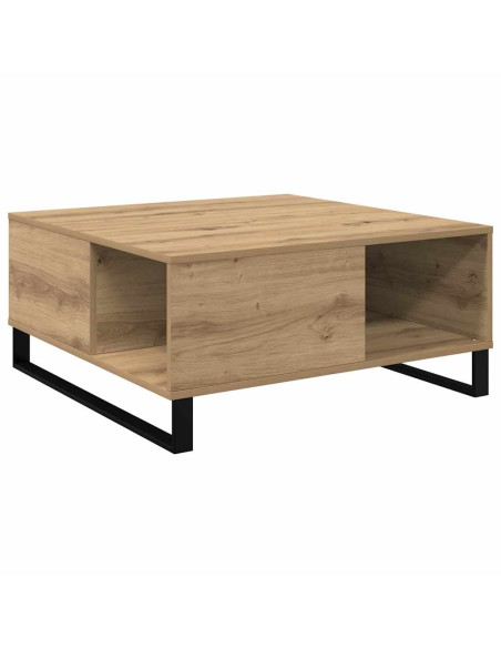 Tavolino da salotto rovere artigianale 80 x 80 x 36.5 cm