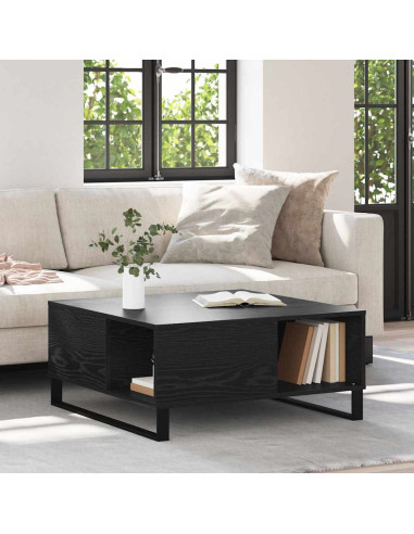 Tavolino da salotto Rovere Nero 80 x 80 x 36,5 cm