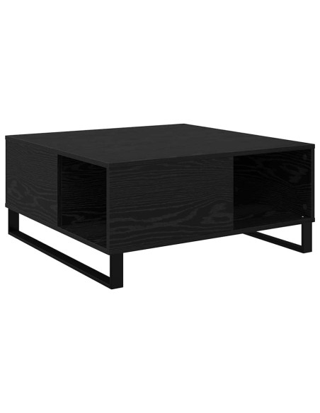 Tavolino da salotto Rovere nero 80 x 80 x 36.5 cm