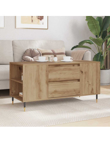 Tavolino da salotto Rovere artigianale 102 x 44,5 x 50 cm