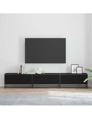 Unità TV 2 pcs Rovere Nero 240 x 35 x 41 cm Legno multistrato