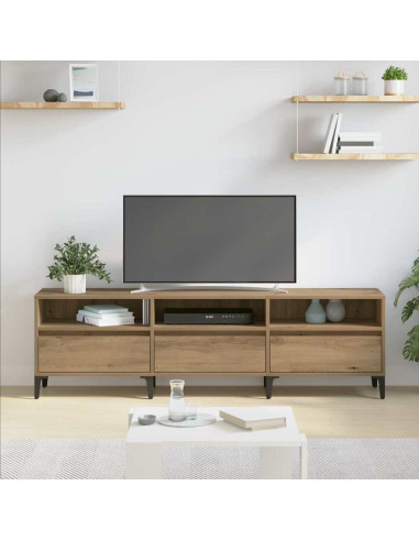 Mobile TV con cassetto Rovere artigianale 150 x 30 x 45 cm