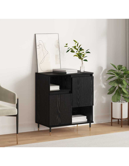 Credenza Rovere nero 60 x 35 x 70 cm Legno multistrato