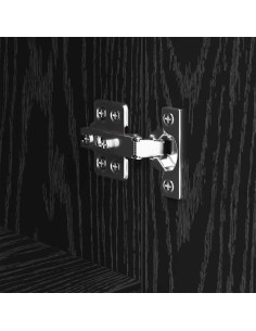 Credenza Rovere Nero 30 x 30 x 70 cm Legno multistrato 2