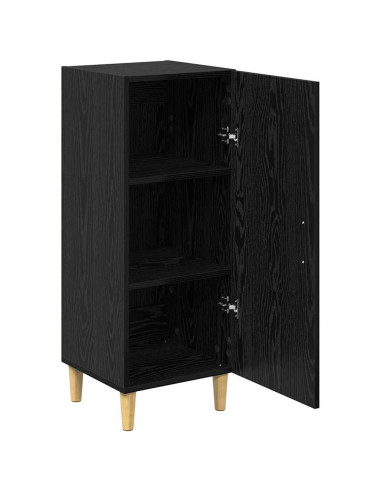 Credenza Rovere Nero 34,5 x 34 x 90 cm Legno multistrato