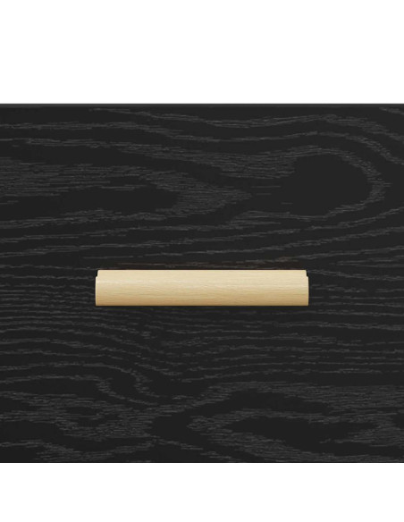 Credenza Rovere nero 34.5 x 34 x 90 cm Legno multistrato