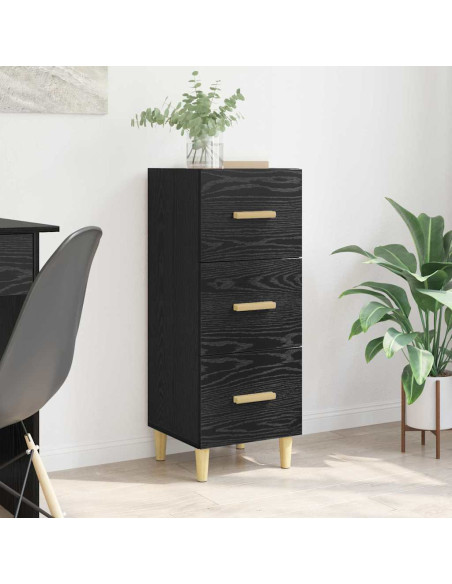 Credenza Rovere nero 34.5 x 34 x 90 cm Legno multistrato