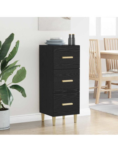 Credenza Rovere nero 34.5 x 34 x 90 cm Legno multistrato
