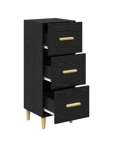 Credenza Rovere nero 34.5 x 34 x 90 cm Legno multistrato