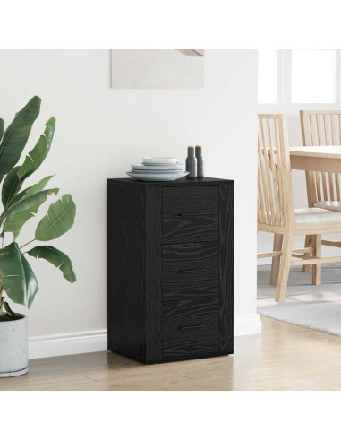 Credenza Rovere Nero 40 x 33 x 70 cm Legno multistrato