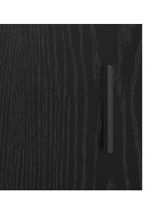 Credenza Rovere nero 80 x 30 x 60 cm Legno multistrato 2