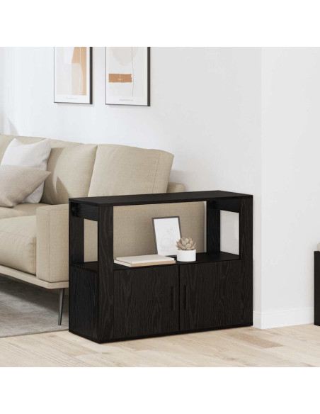 Credenza Rovere nero 80 x 30 x 60 cm Legno multistrato