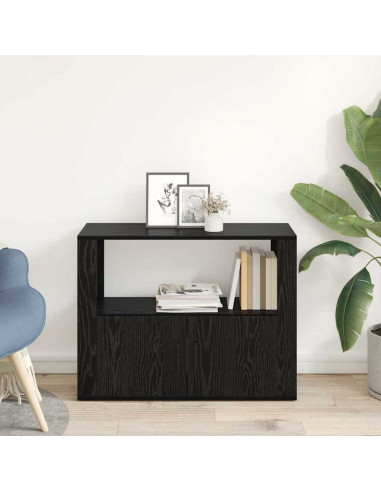 Credenza Rovere nero 80 x 30 x 60 cm Legno multistrato