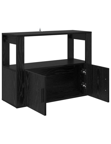 Credenza Rovere nero 80 x 30 x 60 cm Legno multistrato
