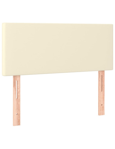 Giroletto a Molle con Materasso Crema 90x200 cm in Similpelle