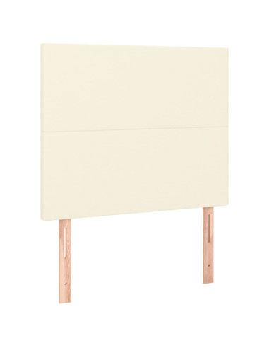 Giroletto con Testiera Crema 100x200 cm in Similpelle