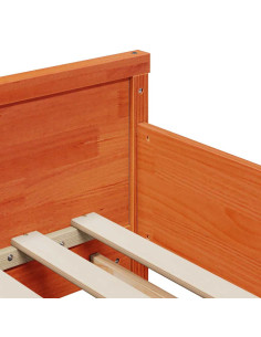 Struttura del letto con testiera Marrone cerato 80 x 200 cm 2