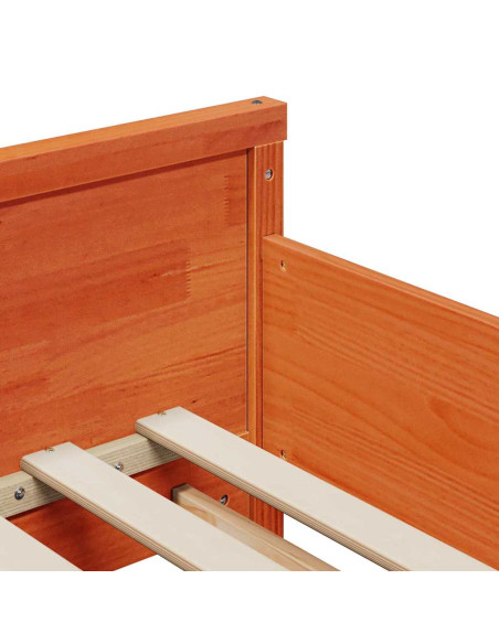 Struttura del letto con testiera Marrone cerato 80 x 200 cm