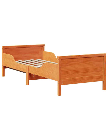 Struttura del letto con testiera Marrone cerato 80 x 200 cm