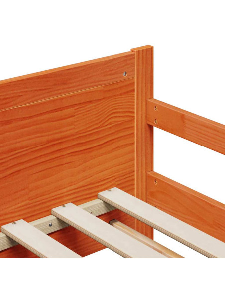 Struttura del letto con testiera Marrone cerato 80 x 200 cm