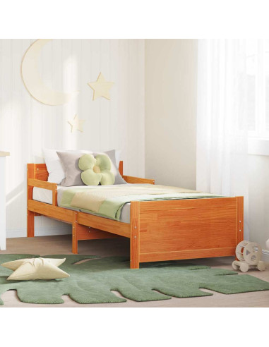 Struttura del letto con testiera Marrone cerato 80 x 200 cm