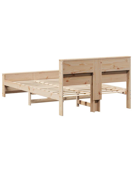 Struttura del letto Marrone 120 x 200 cm Legno di pino massello