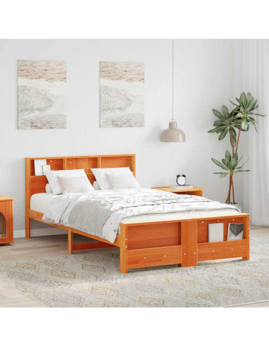 Struttura del letto con testiera Marrone cerato 120 x 200 cm