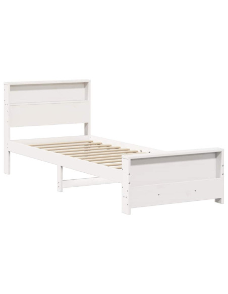 Struttura del letto Bianco 100 x 200 cm Legno multistrato