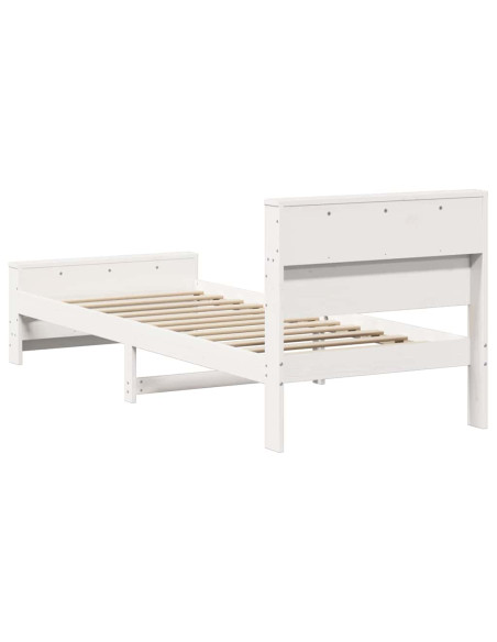 Struttura del letto Bianco 100 x 200 cm Legno di pino massello