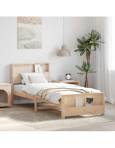 Struttura del letto Marrone 90 x 200 cm Legno multistrato