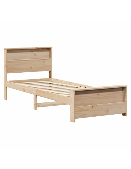 Struttura del letto Marrone 90 x 200 cm Legno di pino massello
