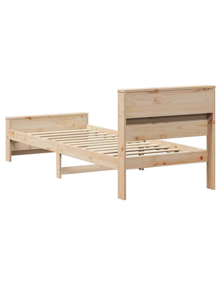 Struttura del letto Marrone 90 x 200 cm Legno di pino massello