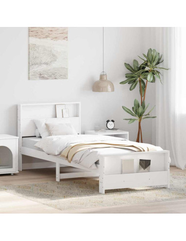 Struttura del letto Bianco 75 x 190 cm Legno multistrato