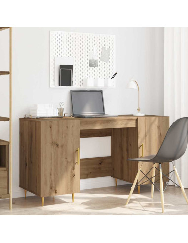 Scrivania rovere artigianale 140 x 50 x 75 cm Legno multistrato