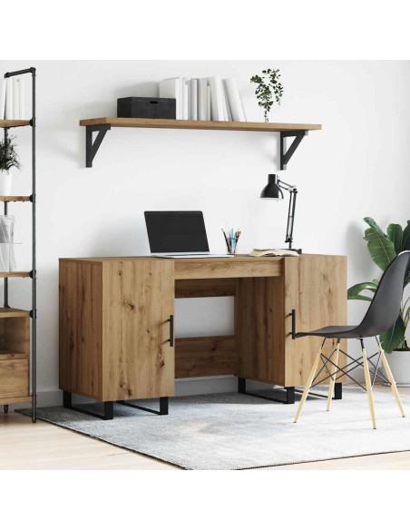 Scrivania rovere artigianale 140 x 50 x 75 cm Legno multistrato