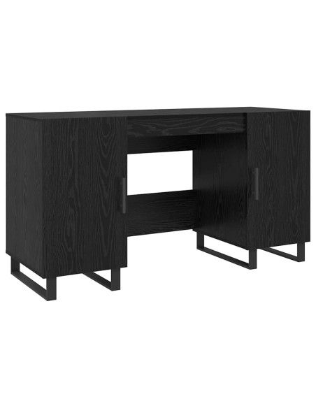 Scrivania Rovere nero 140 x 50 x 75 cm Legno multistrato