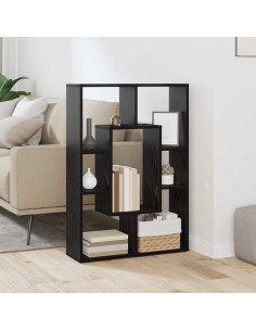 Armadio per Libri Rovere Nero 63 x 20 x 90 cm Legno multistrato 2