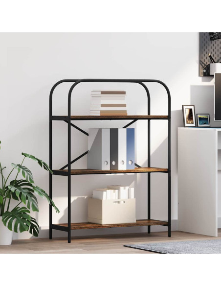 Libreria Rovere fumé 80 x 30 x 109 cm Legno multistrato