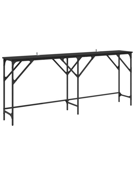 Tavolo consolle Rovere Nero 180 x 30 x 75 cm Legno multistrato